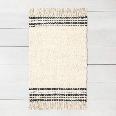 3'x5' Jute Rug Charcoal Stripe - Hearth & Hand™ with Magnolia