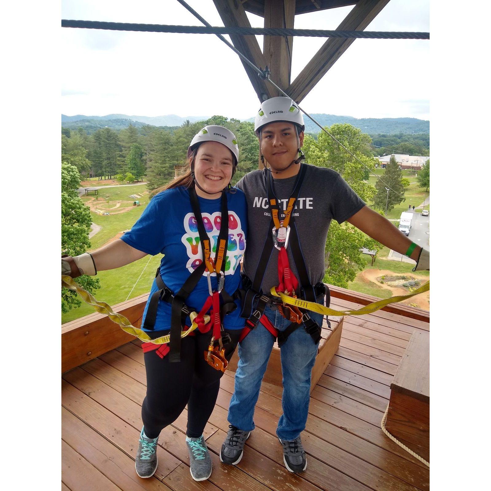 Ziplining at Sheetz Fest!