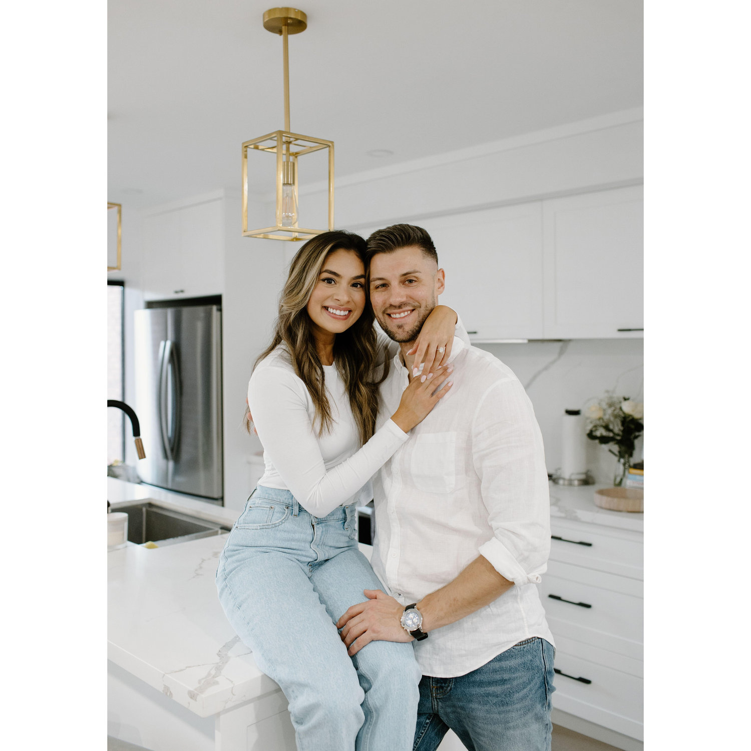 The day of our housewarming and engagement party in our home!