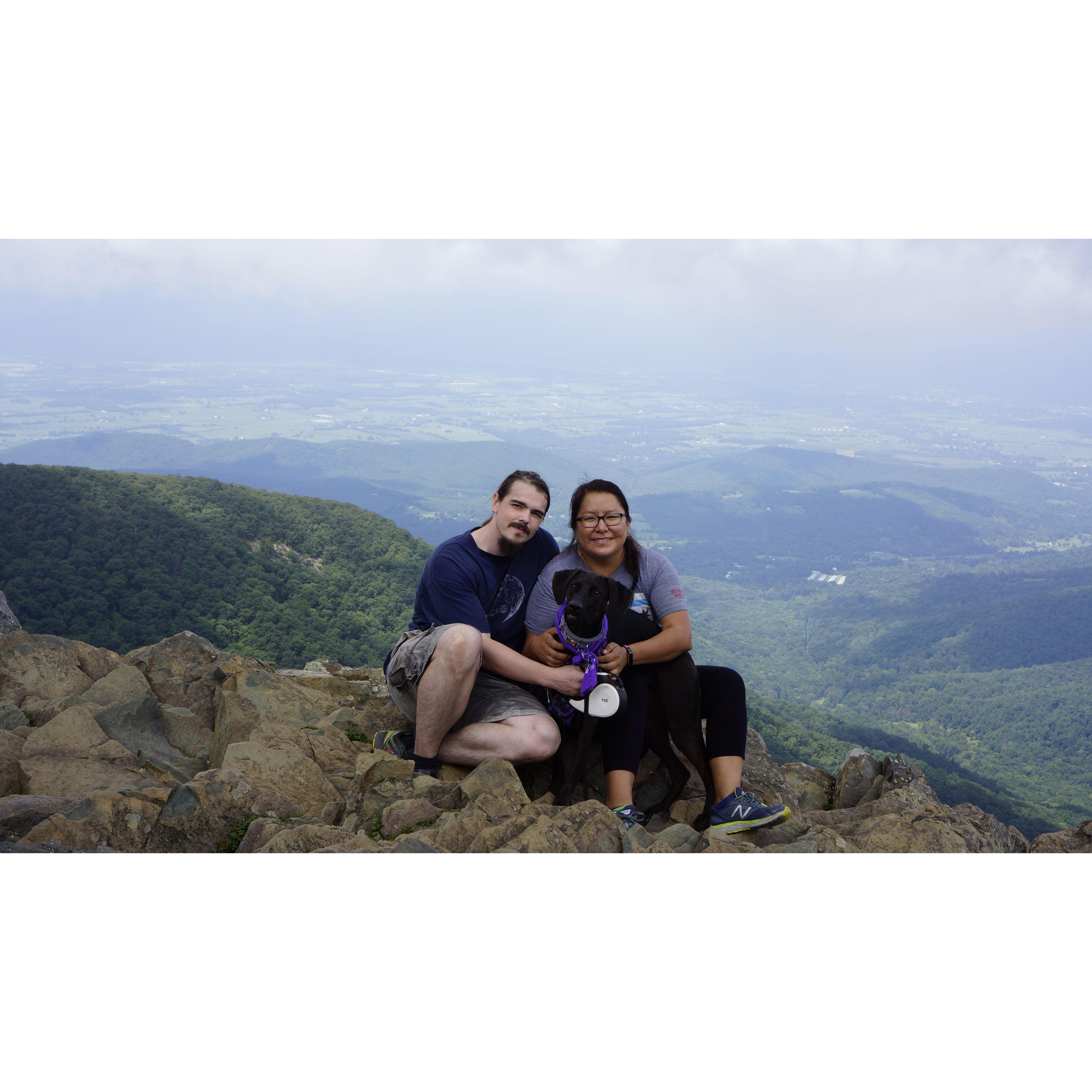 Camping trip to Shenandoah National Park. <3 Aug 2018! Note: James started a lecturer position and was course prepping while on this trip! No wi-fi, just putting lecture notes together!