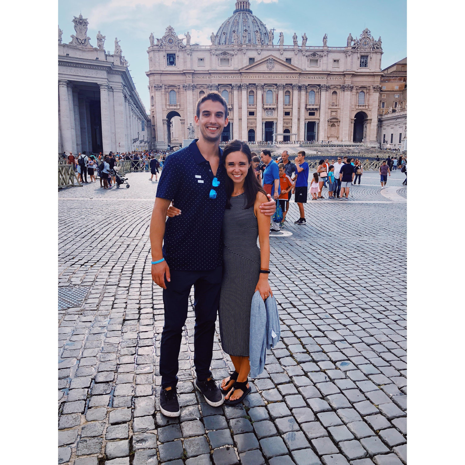 Sweating our booties off at the Vatican in Rome