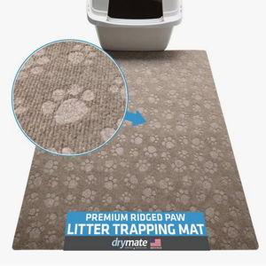 DRYMATE Premium Debossed Paw Cat Litter Trapping Mat, Taupe, X-Large, 28-in x 34-in - Chewy.com