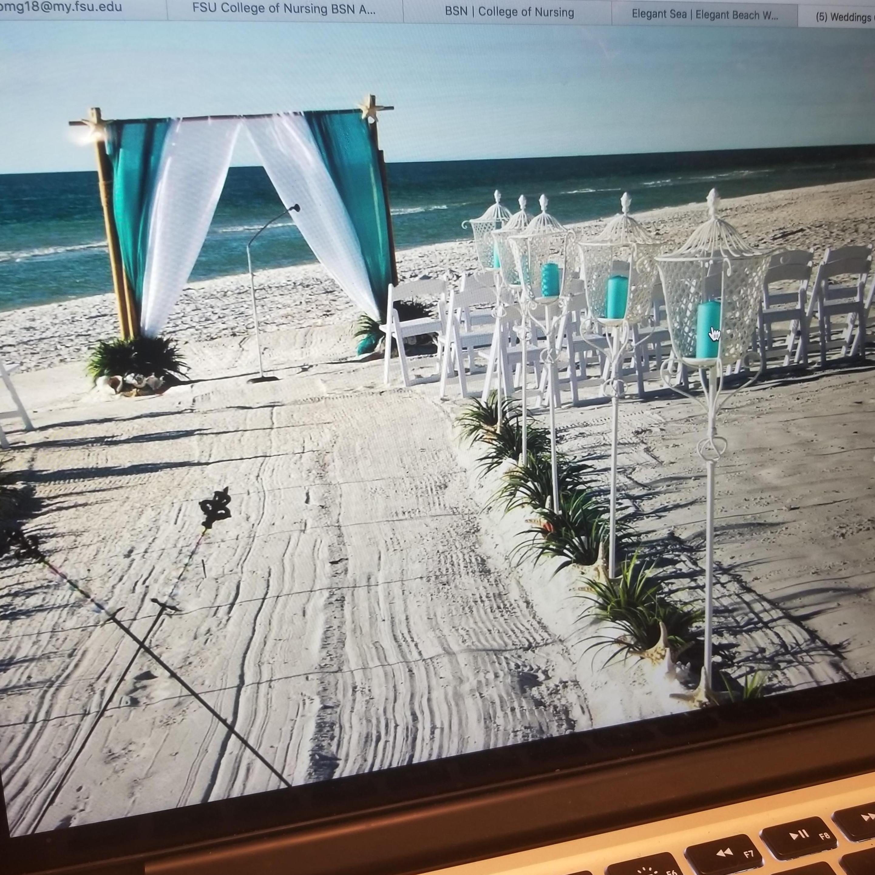 How the ceremony will look on the beach