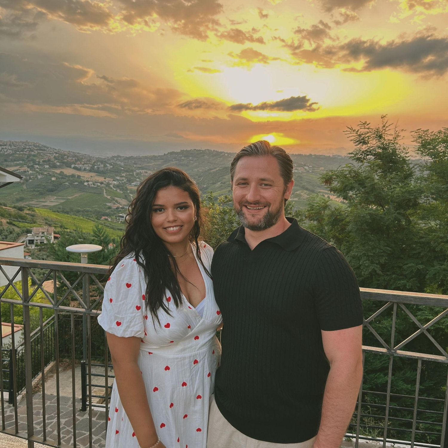 Debbie & Nick in Italy, a day after the proposal.