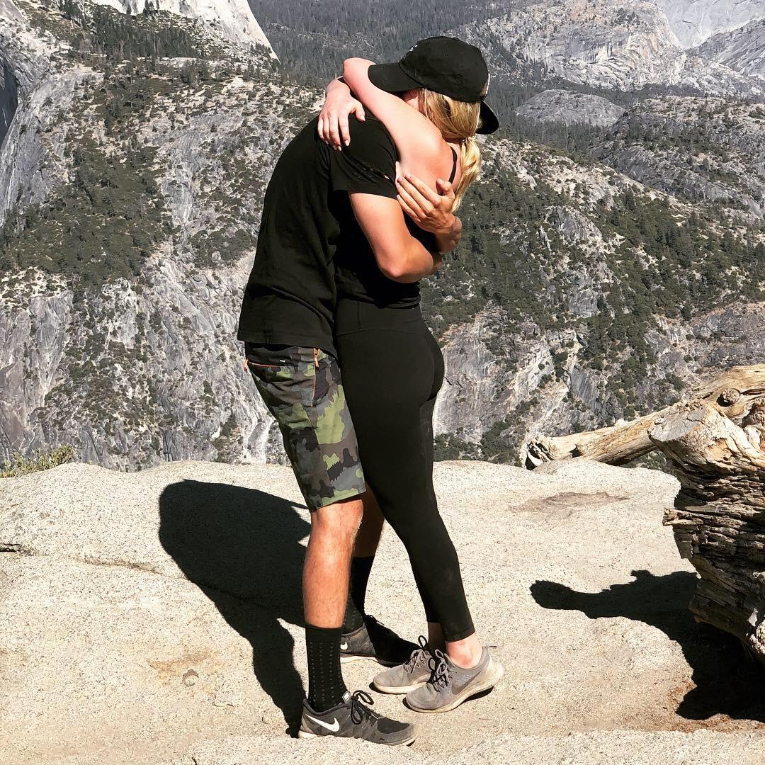 Right after the proposal - Glacier Point, Yosemite