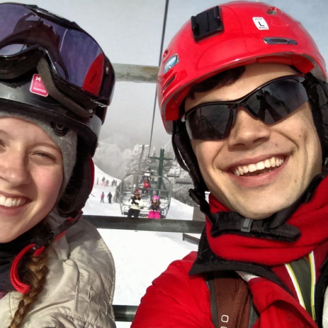 Sarah's first time skiing!