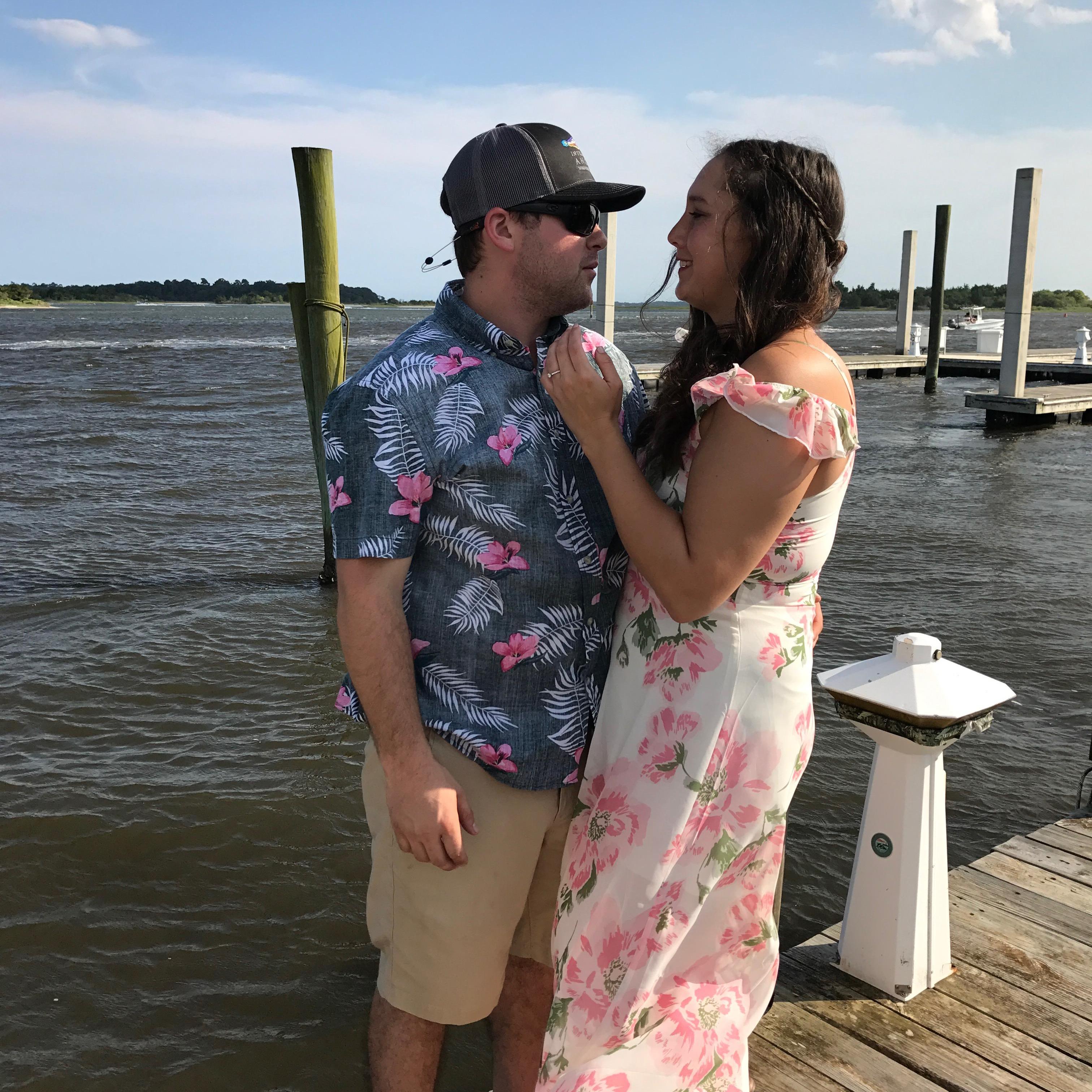 Celebrating at our engagement party