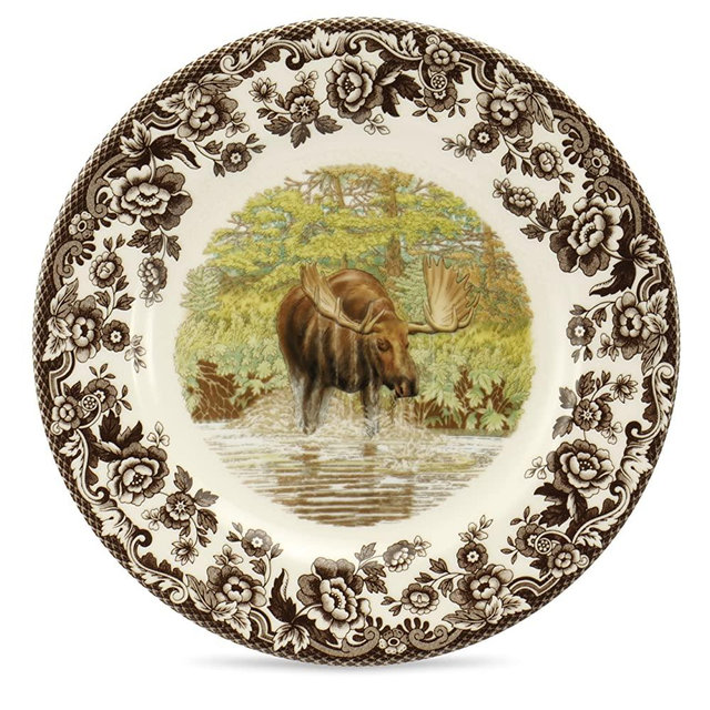 Spode Woodland Majestic Moose Salad Plate