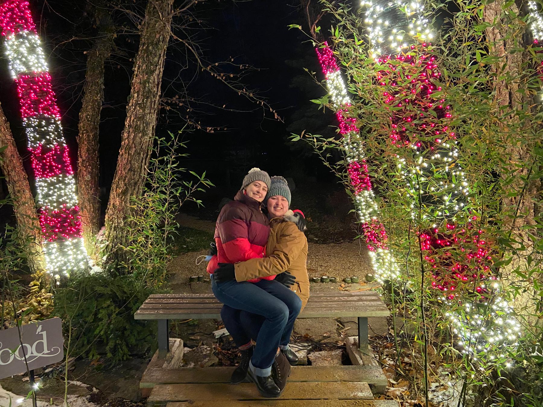 The first time we went to Fernwood was during the Christmas lights show. We also took our save the date photos here in the fall!