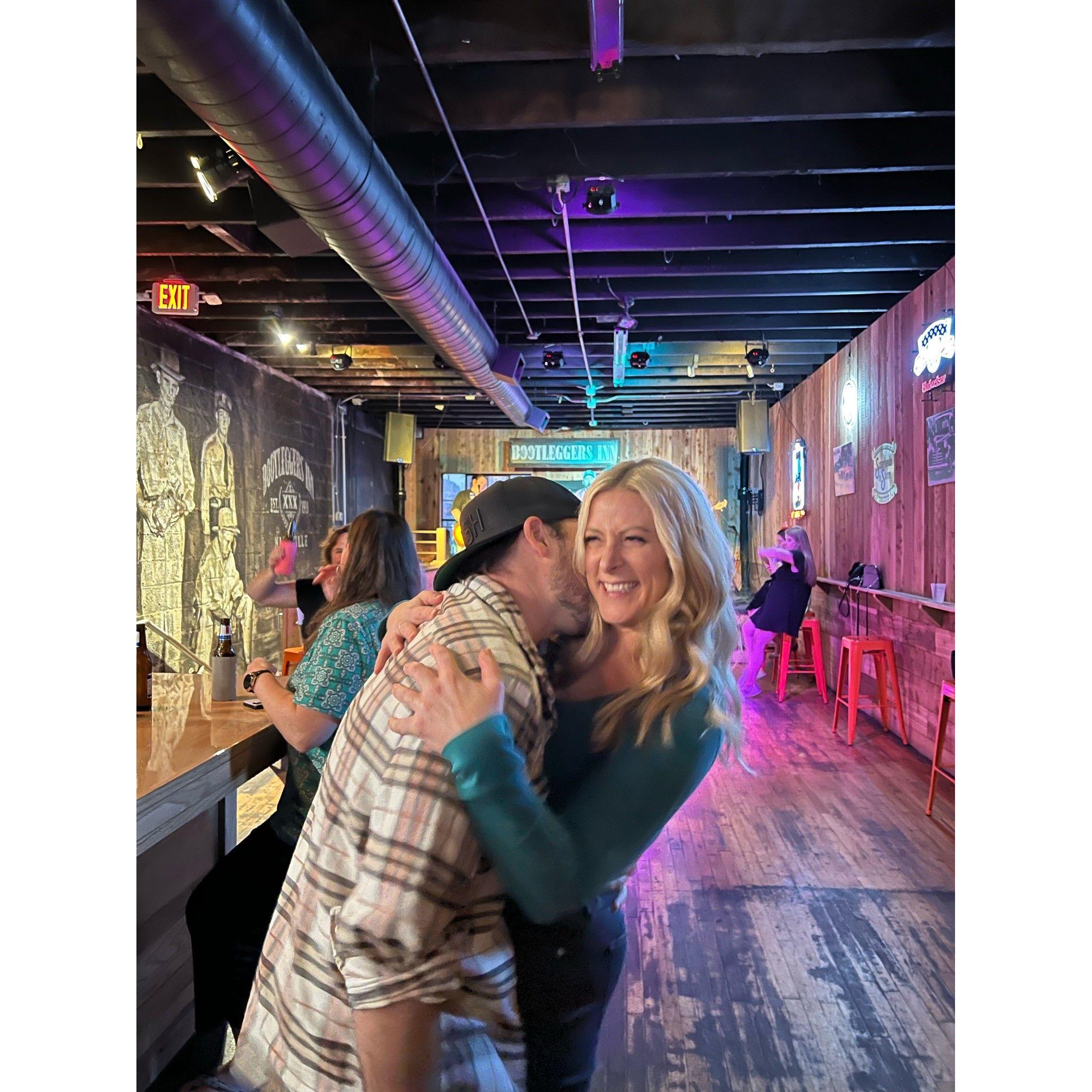 A night out on Broadway before a concert.