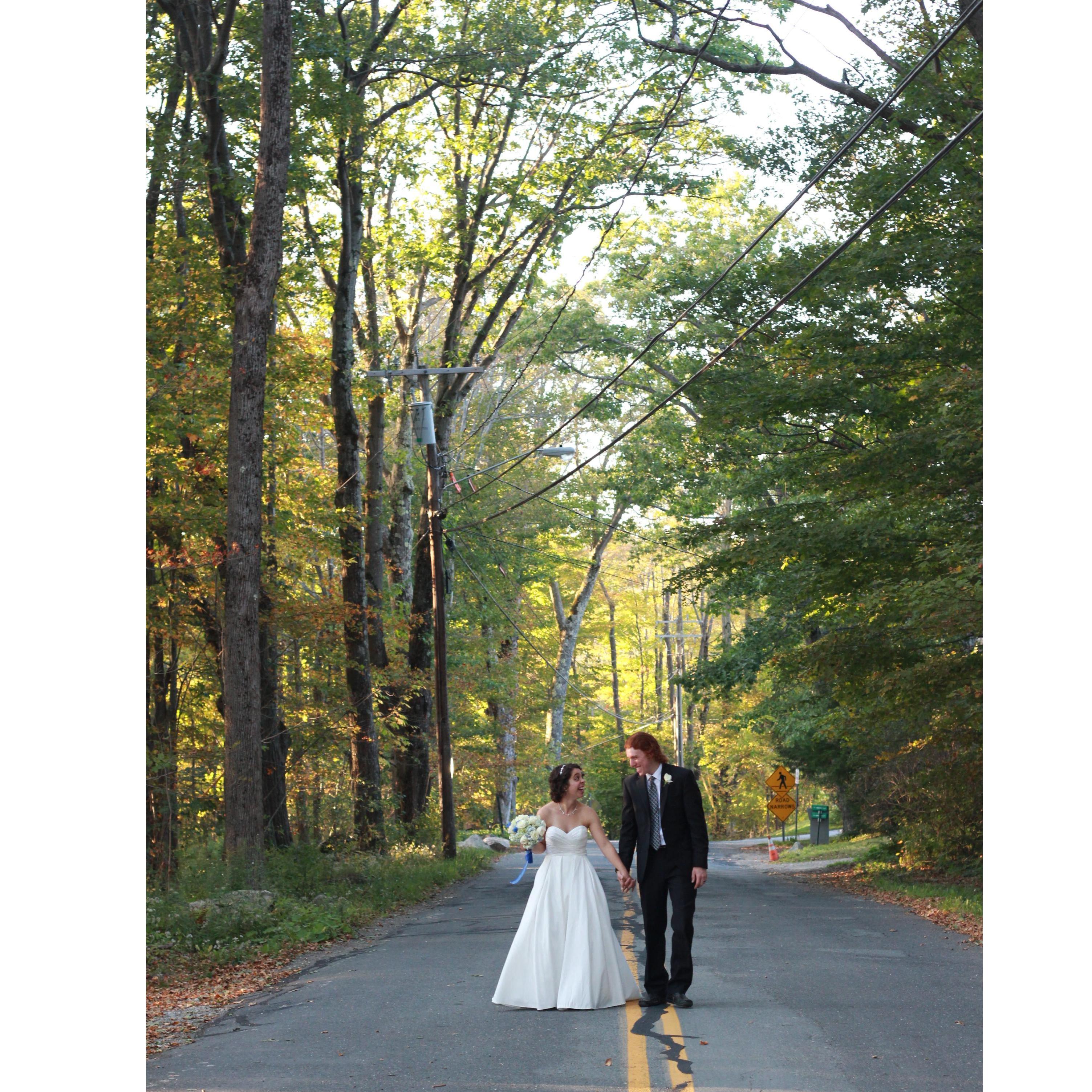 Sarah and Daniel got to know one another by walking down this road at Jacob's Pillow and looking at the Milky Way. There's so little light pollution there it's an excellent place for star gazing.