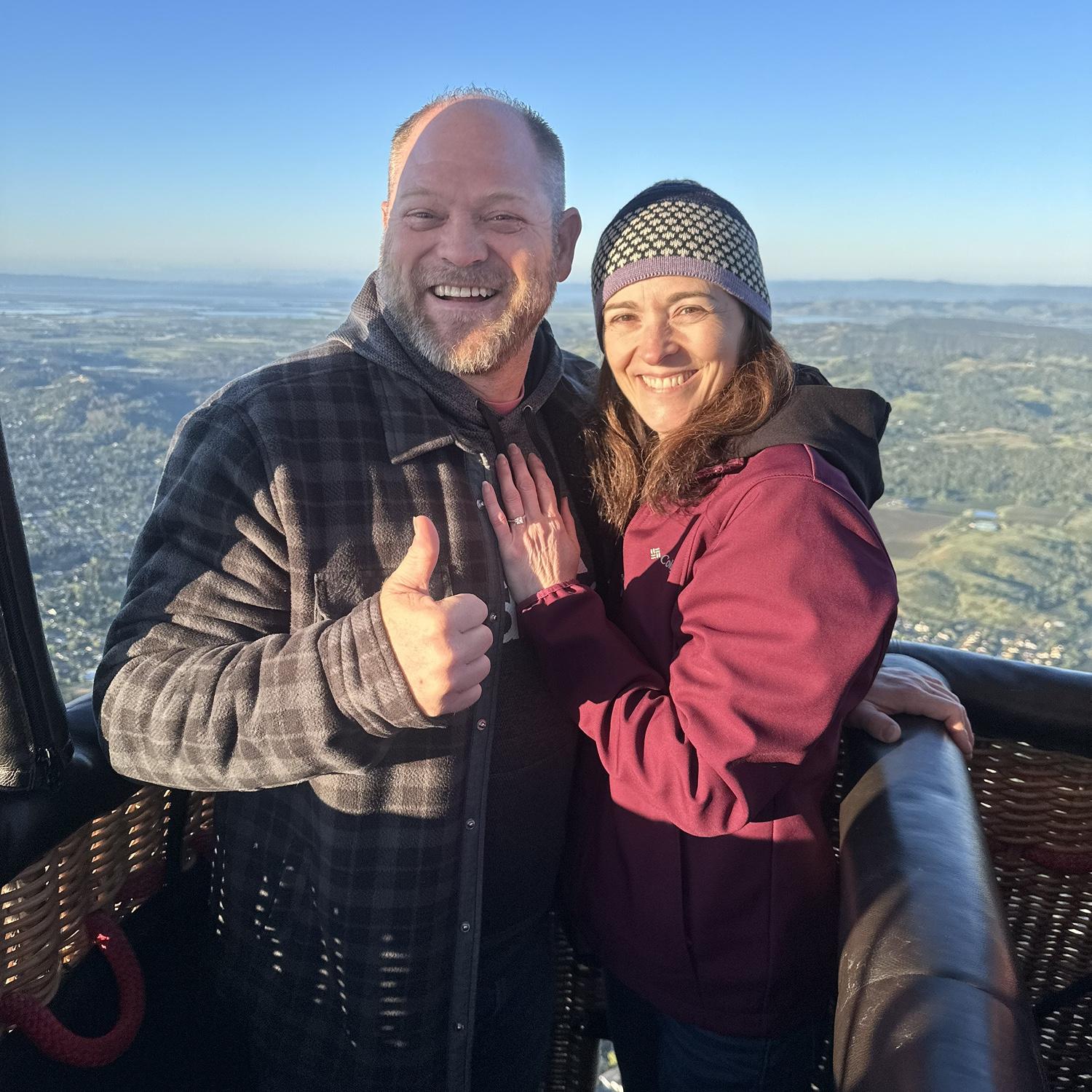 After the proposal!! Spoiler alert…she said yes!!!