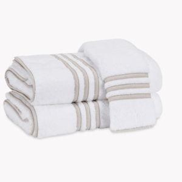 Matouk - Newport Bath Towel in Tan Stripe