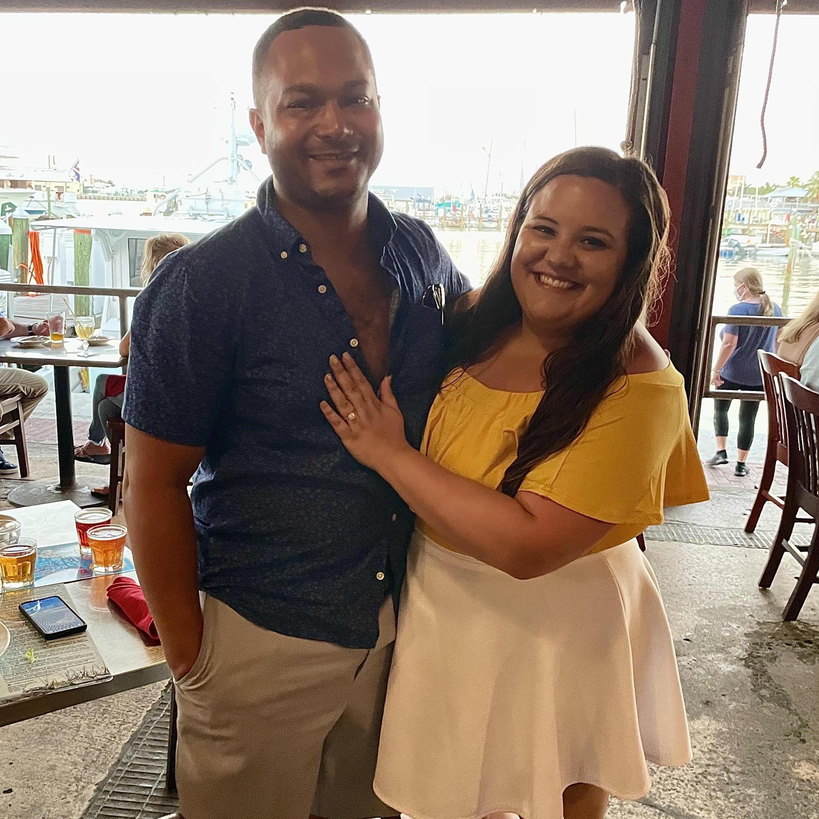 Our first dinner as fiancés