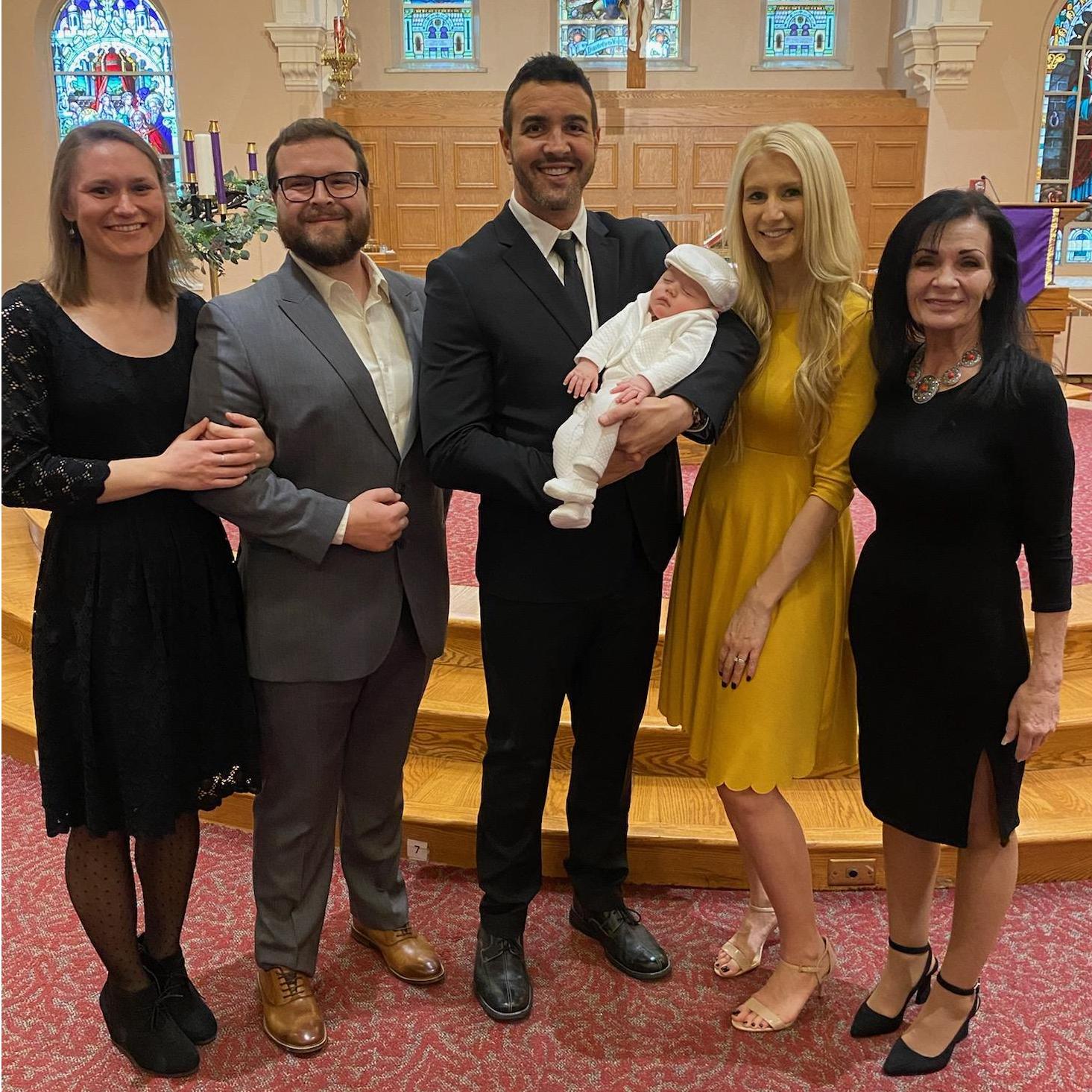 Brody's baptism with the Coyle family.