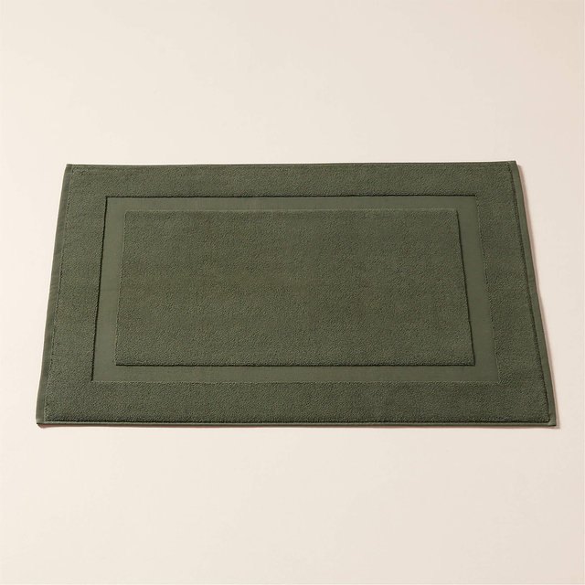 Matin Organic Cotton Smoked Green Bath Mat 24"x36"