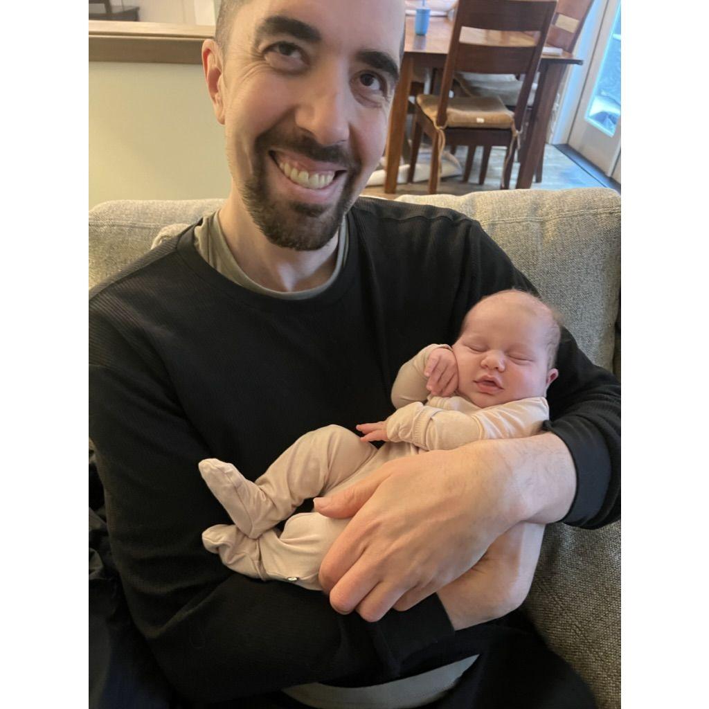 Michael meeting his future niece, Ava, for the first time.