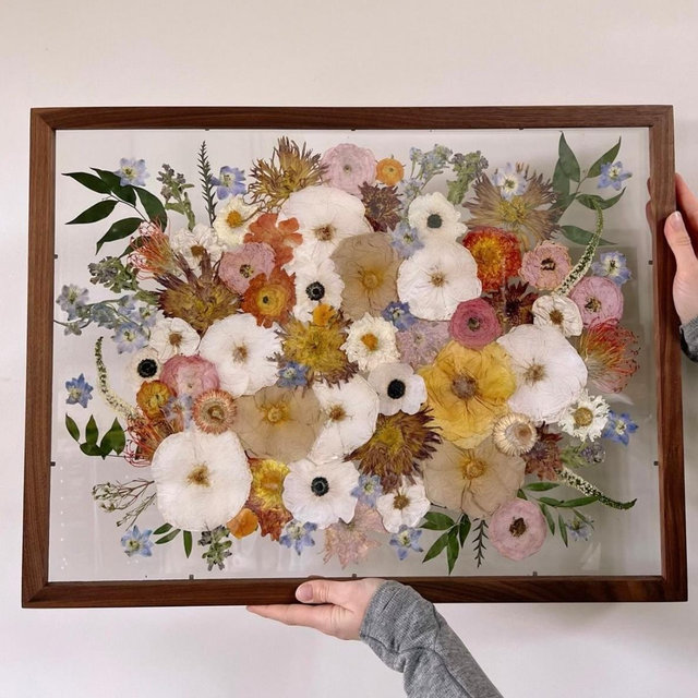 Pressed Wedding Bouquet Art