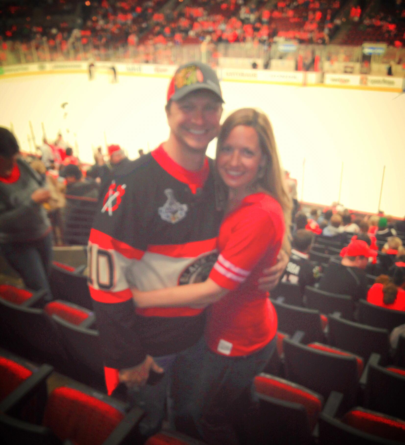 Getting closer to making it official at a Hawks game