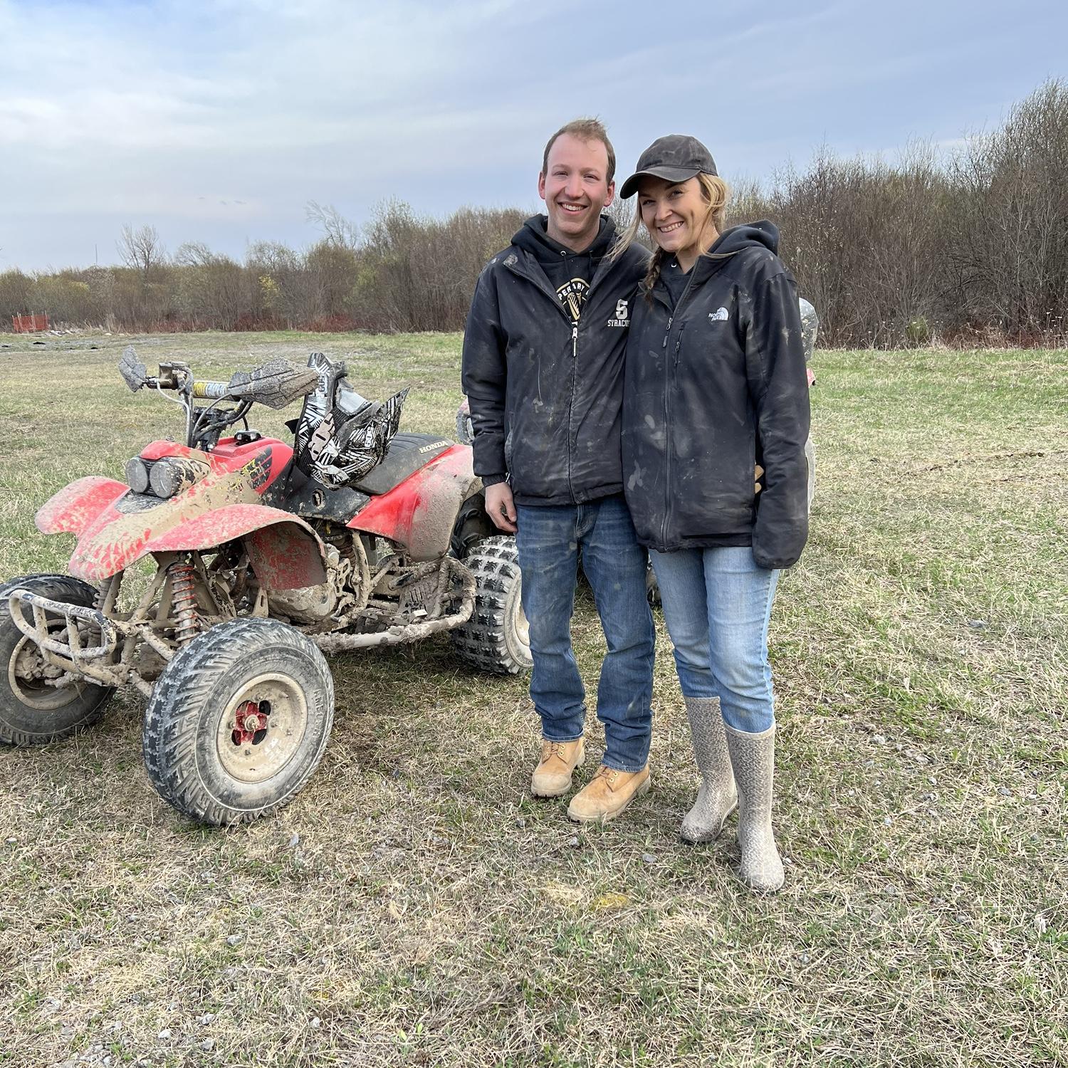 Katlyne got Jordan into riding four wheelers & side by sides. After the wedding one of their goals is to purchase one of their own 🤎