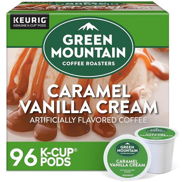 Green Mountain Coffee Roasters Caramel Vanilla Cream Coffee, Keurig Single-Serve K-Cup pods, Light Roast, 96 Count