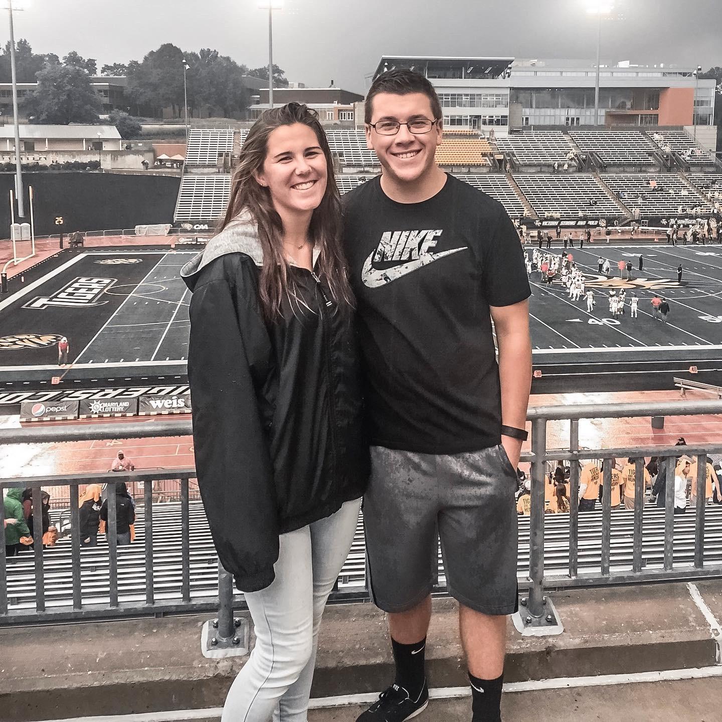 Towson Football game! Go Tigers!