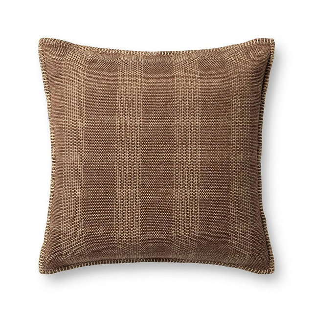 Loloi II Collection PLL0132 Brown/Tan 20'' x 20'' Cover Only Pillow