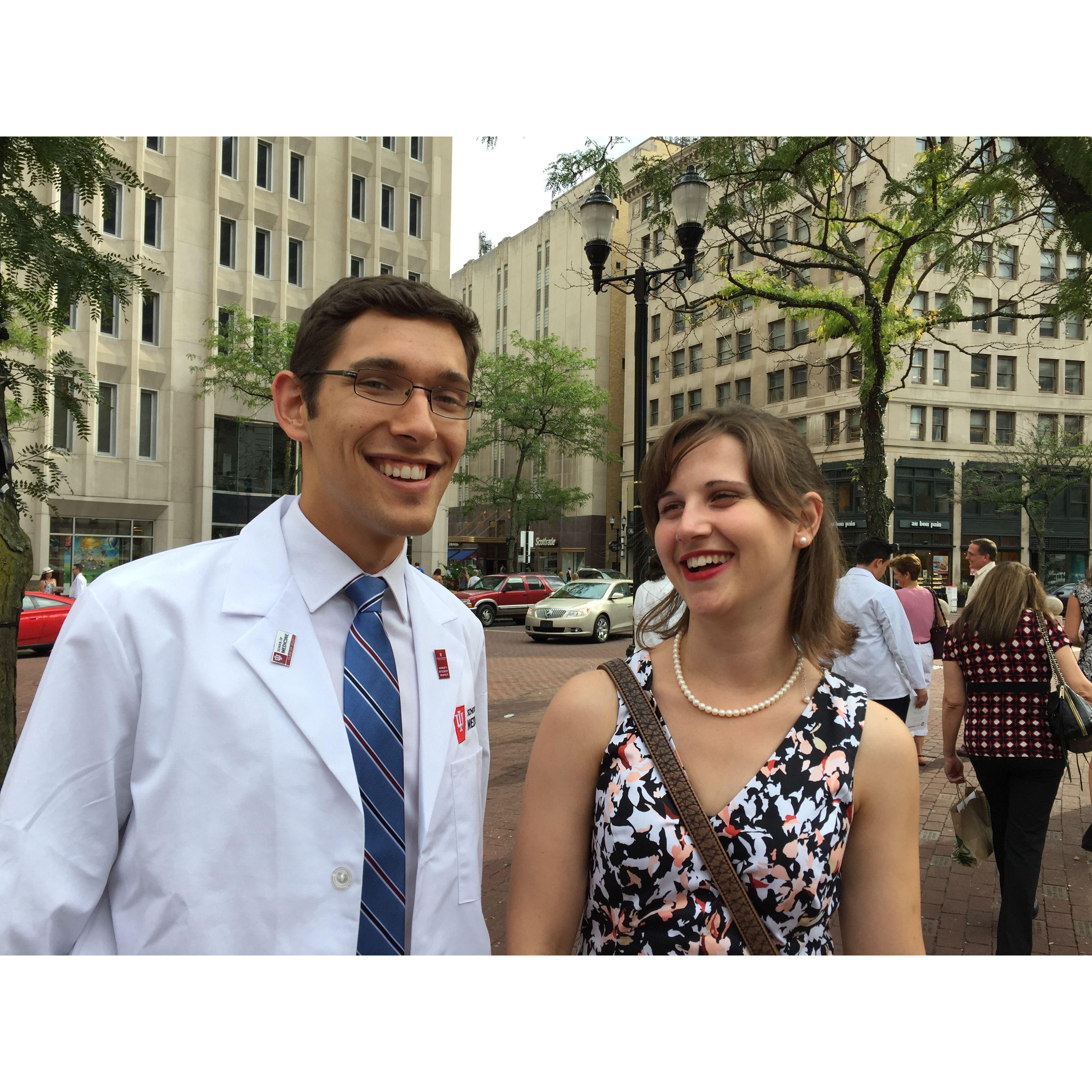 Aug 2016 - Indianapolis, IN - White coat ceremony before beginning medical school