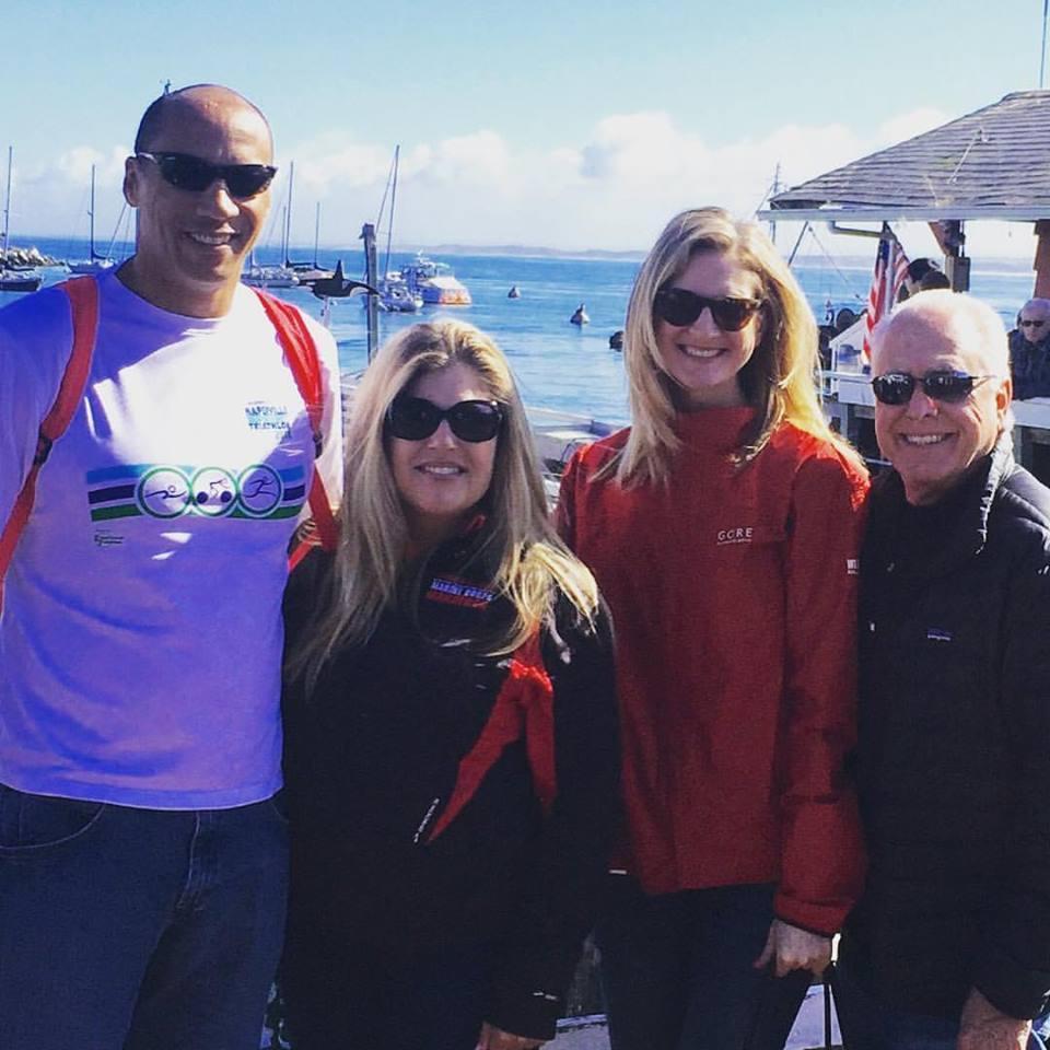 Lou and me with some of our very good friends in beautiful Monterey, CA. We went on a whale watching cruise and saw killer whales hunting a gray. One of the coolest things I've ever seen.