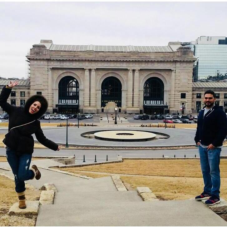 Me being silly as usual and Sahil not even noticing. - Kansas City