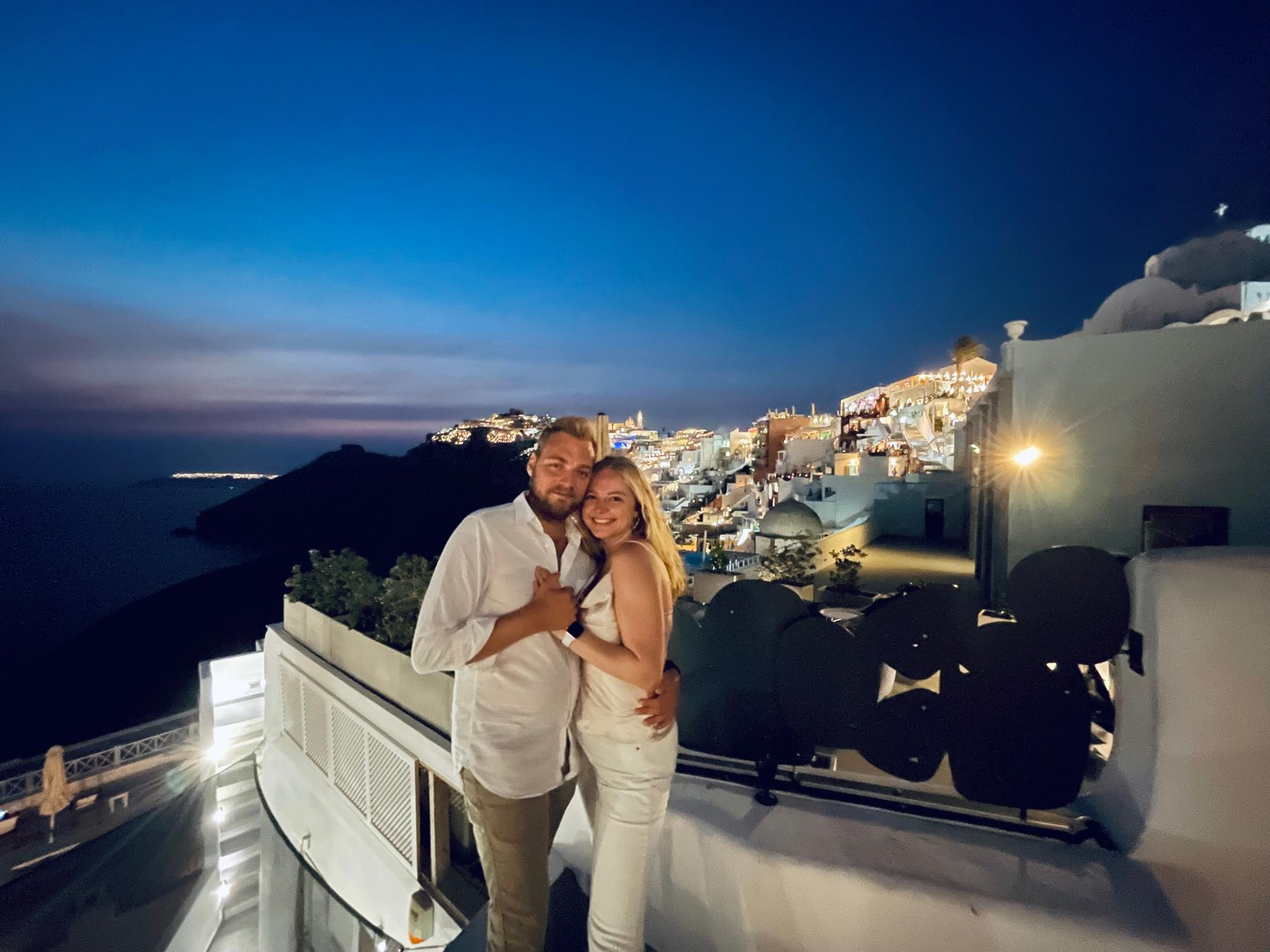 Santorini, at night.