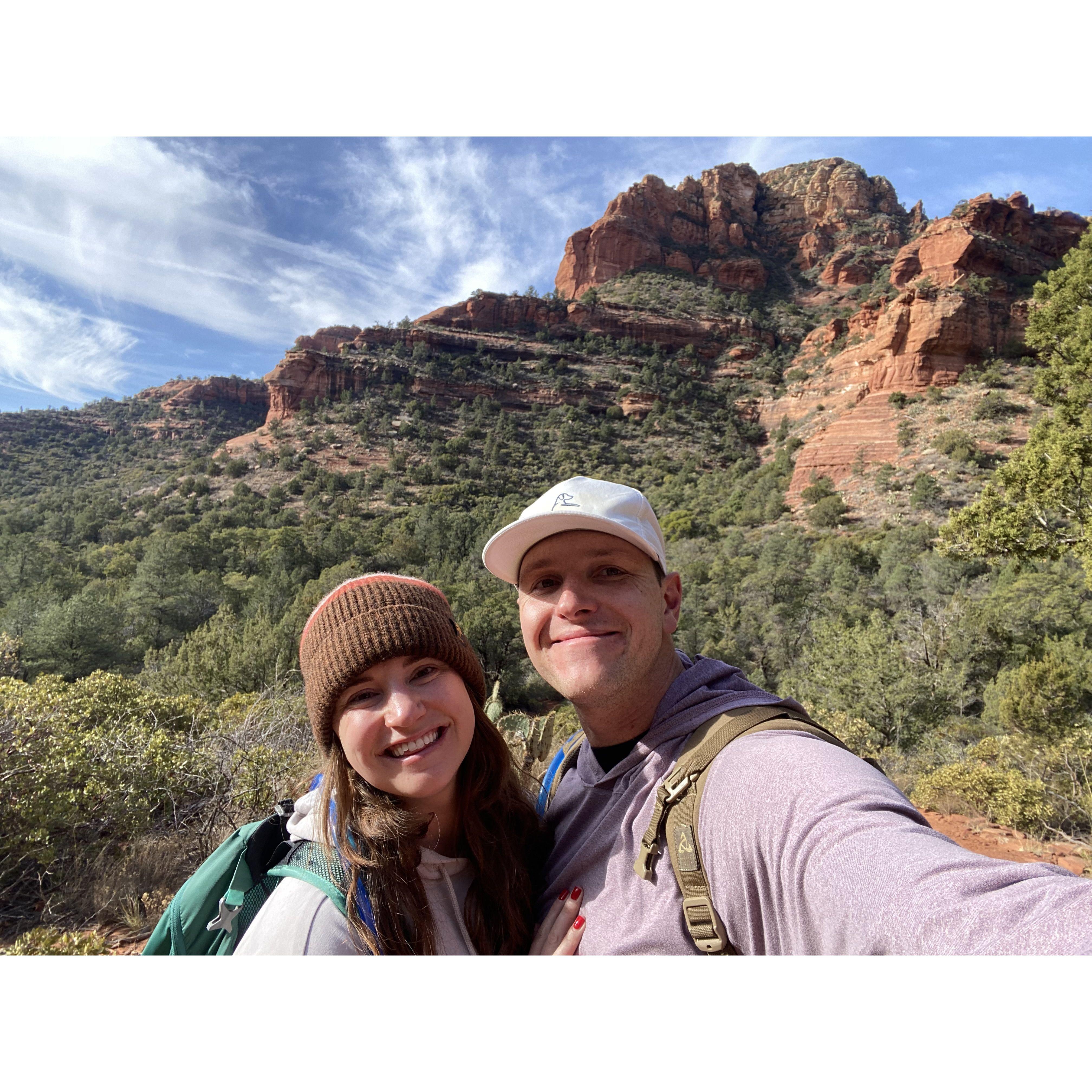 Hiking in Sedona for Valentine's Day 2025