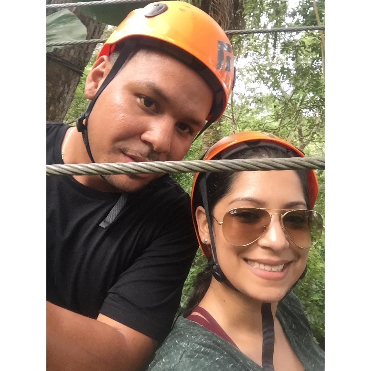 Ziplining in Roatan, Honduras