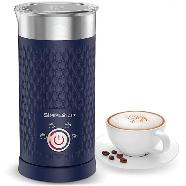 SIMPLETASTE Milk Frother, 4-in-1 Electric Milk Steamer, Automatic Hot and Cold Foam Maker and Milk Warmer for Latte, Cappuccinos, Macchiato