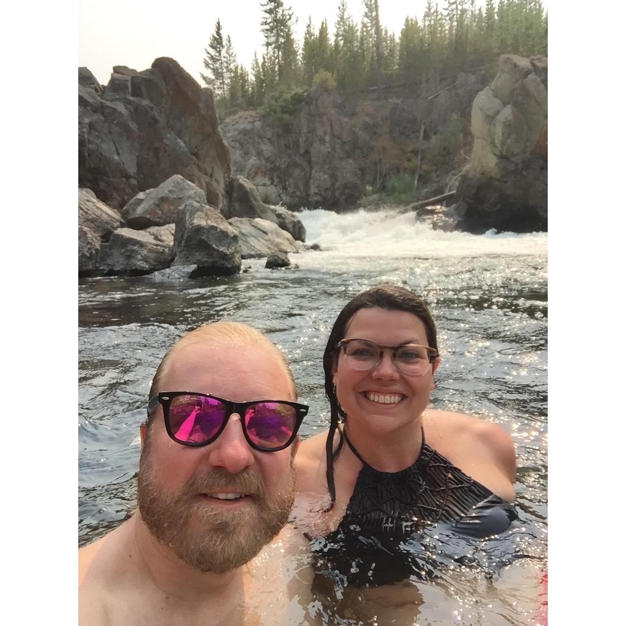 Had the privilege of taking a quick dip in a mountain river in Yellowstone National Park on our way to California.
Yellowstone, Sept. 7, 2017