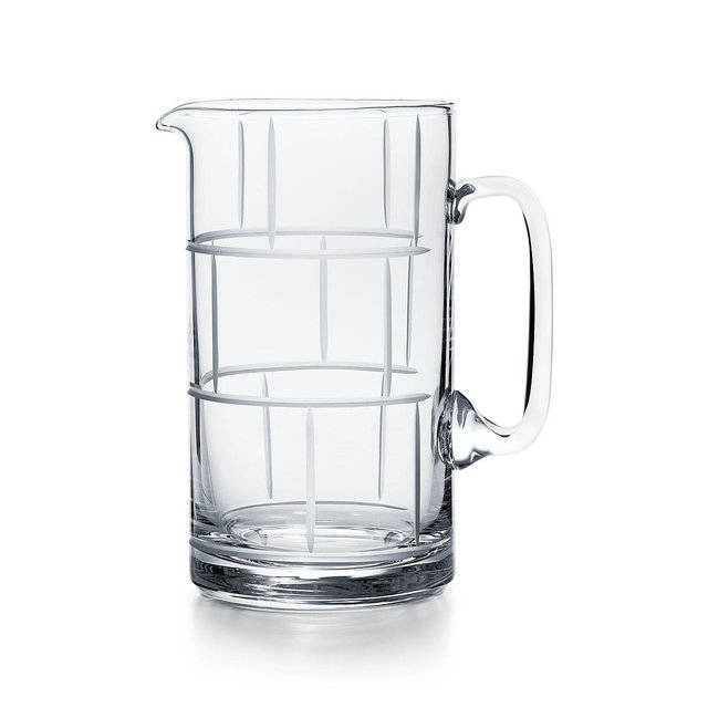 Modern Bamboo Crystal Glass Pitcher