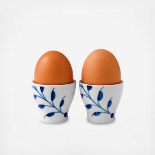 Blue Fluted Mega Egg Cup, Set of 2