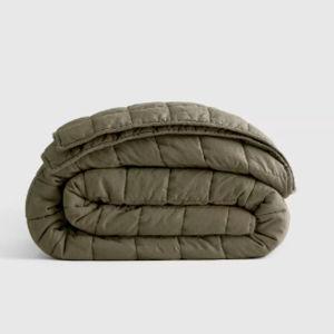 Linen Quilt | Quince in Dusty Olive