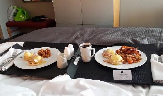 Honeymoon breakfast in bed