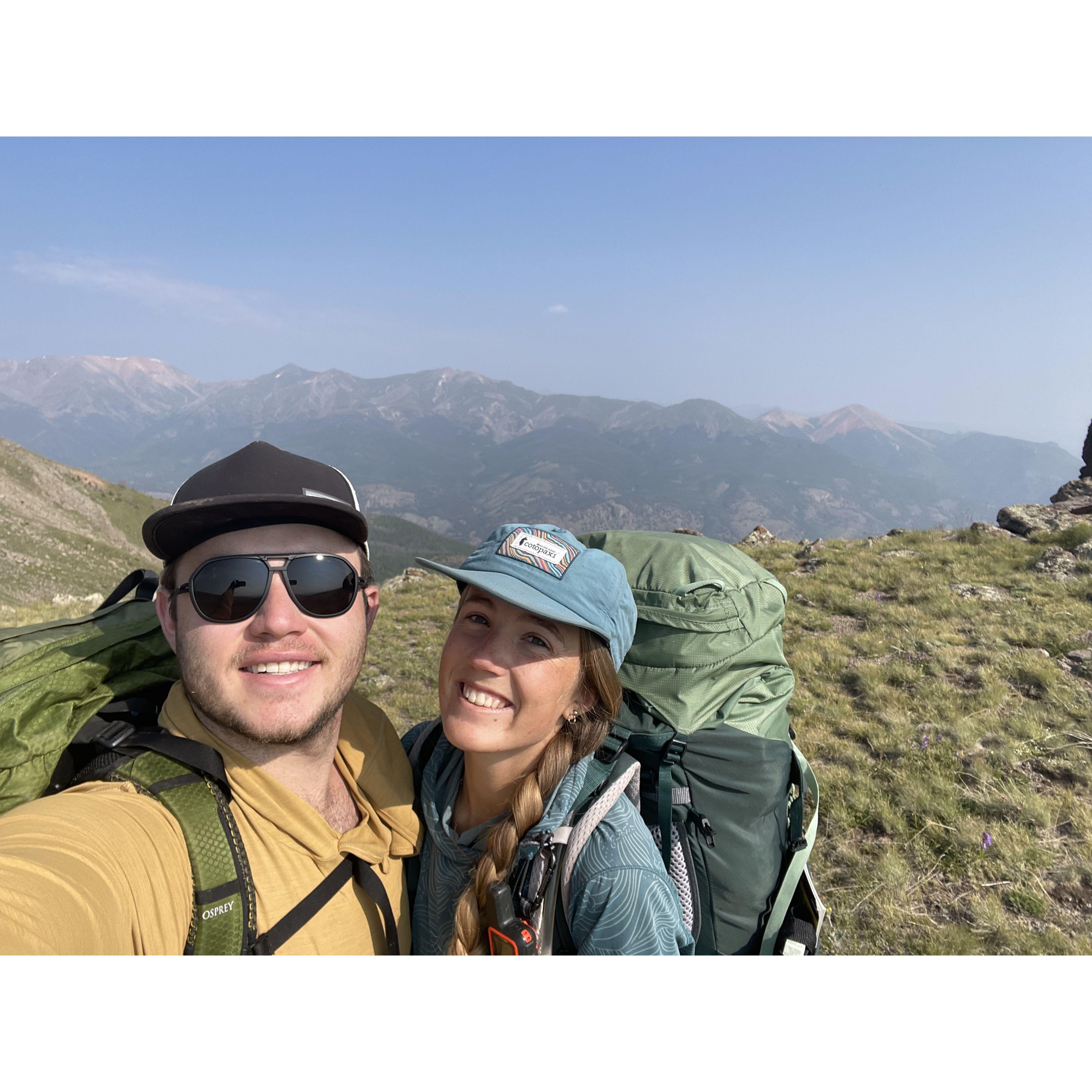 Anna took Caleb along for part of the Colorado Trail