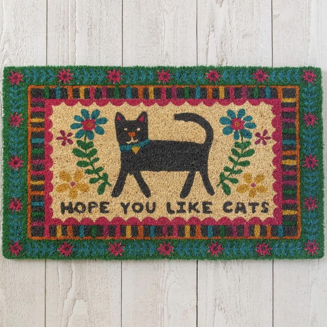 Bungalow Doormat - Hope You Like Cats