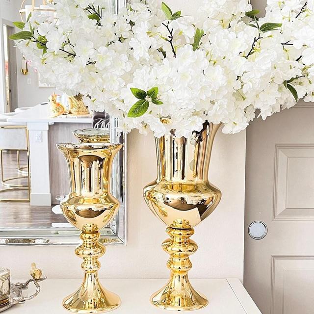 Gold Mirrored Vase, Flower Vase,...