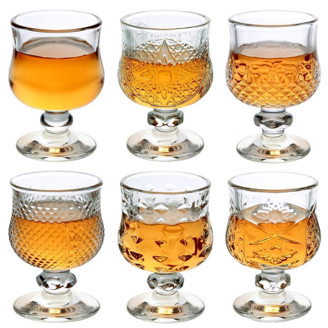 Homestia Cordial Glasses With Stem - Sherry, Port, Crystal Shot Glasses, Limoncello - 1.5 oz Sherry Glasses, Tequila Shot Glass (Set of 6), Perfect Elegant Gifts for Women Wife Girlfriend Lovers