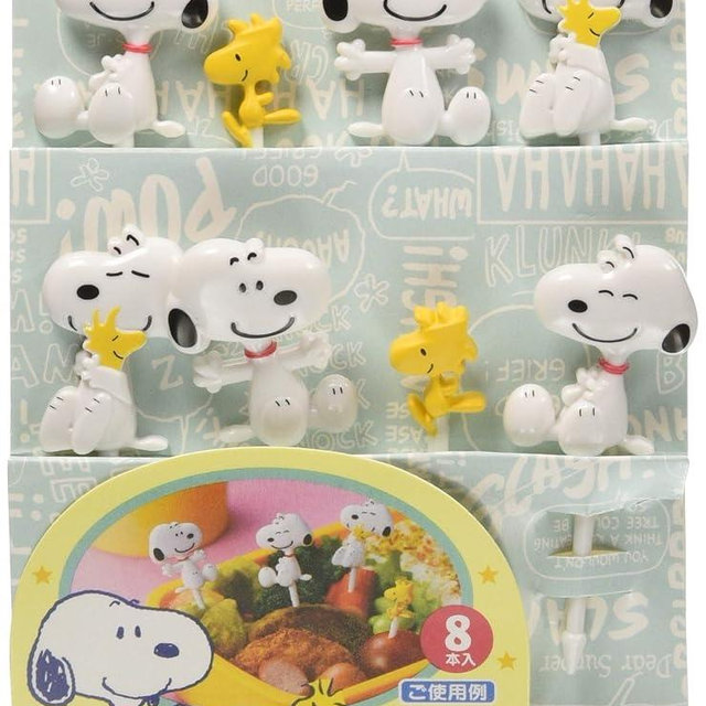 Torne PN-6 Snoopy Bento Picks, Character Valve, Deco Bento Lunch Box, Niconico, Pack of 8