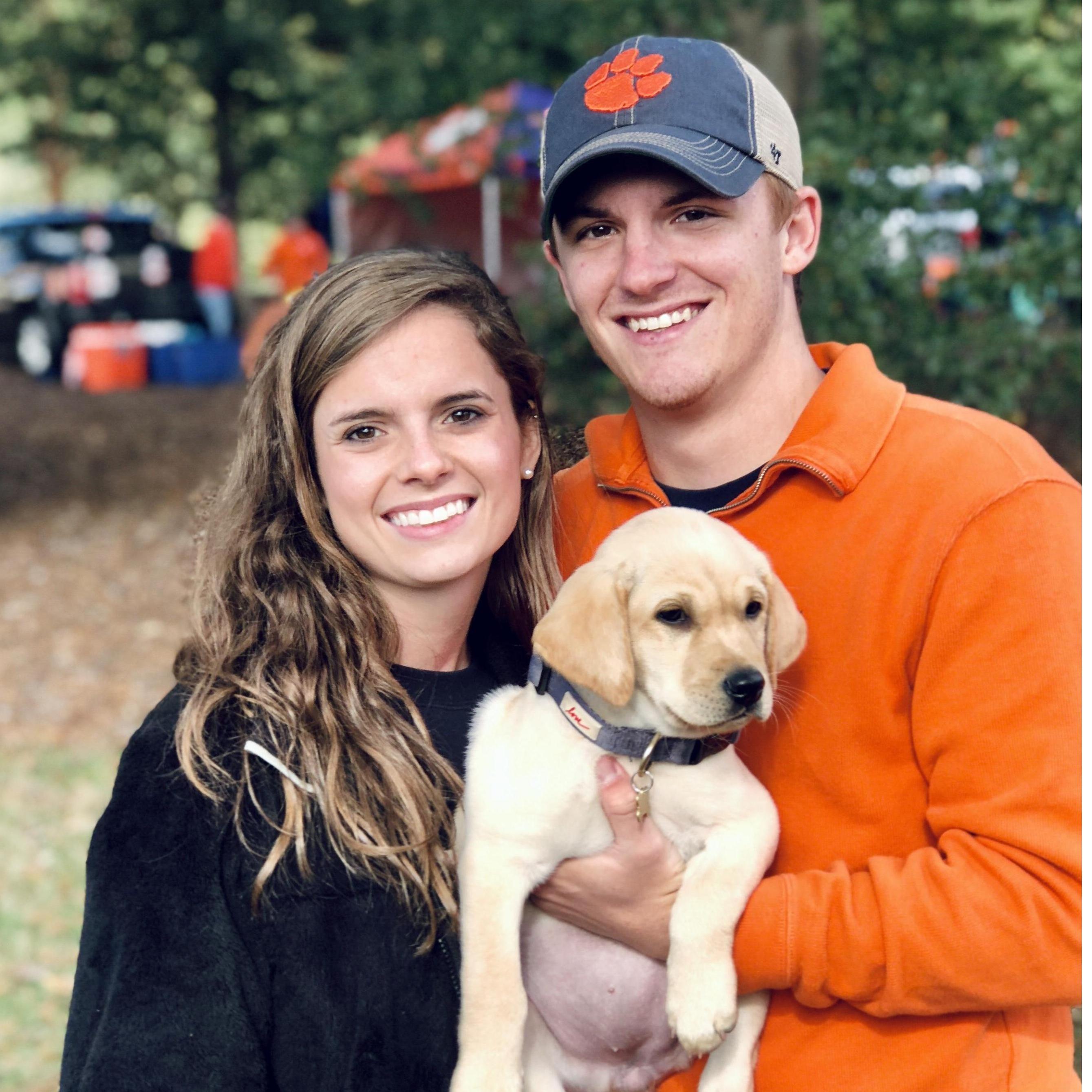 Our 2 year anniversary with our new puppy, Ellie.
