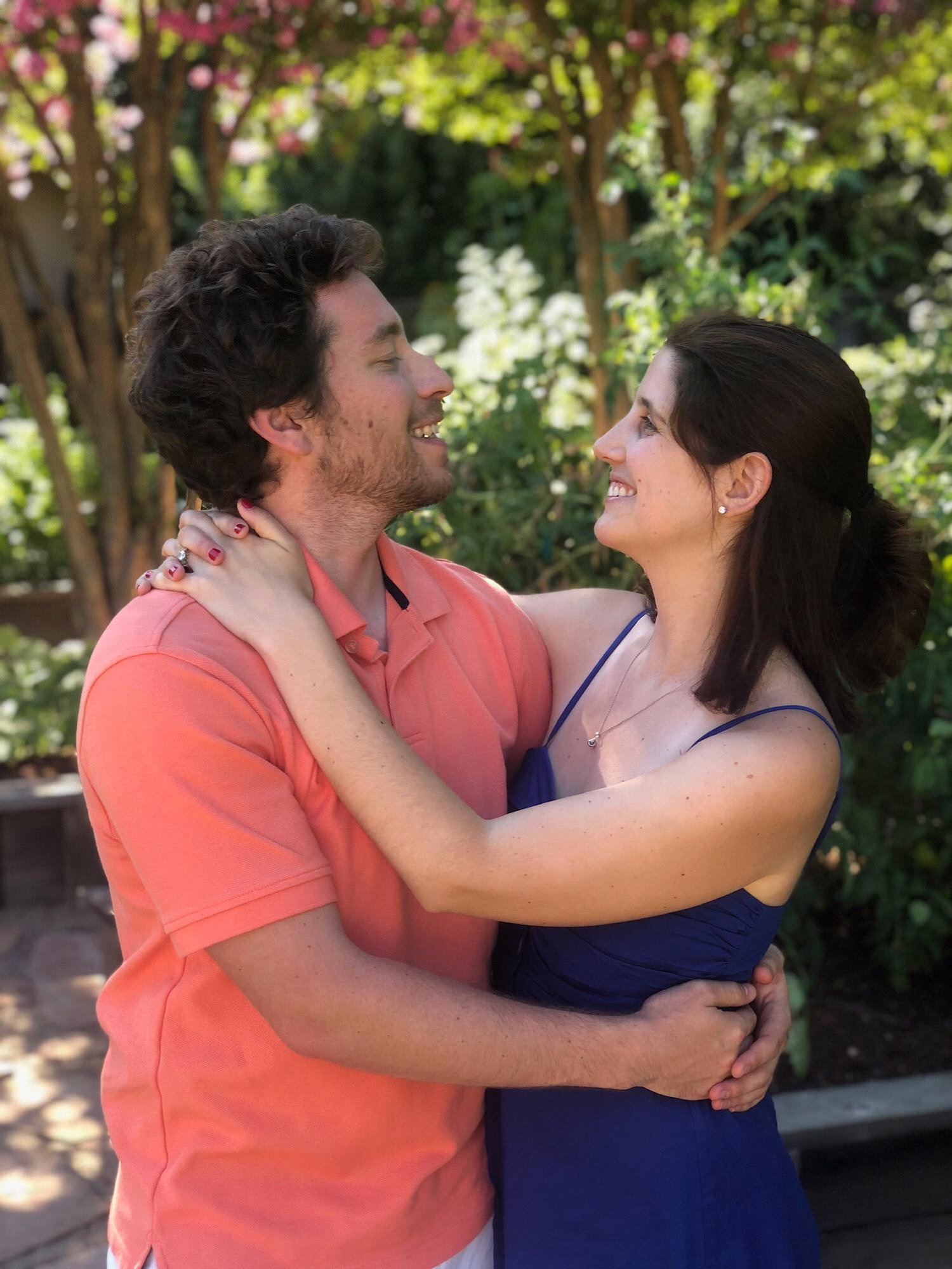 Holding each other in beautiful Carmichael, California. If you're wondering, yes this was posed.