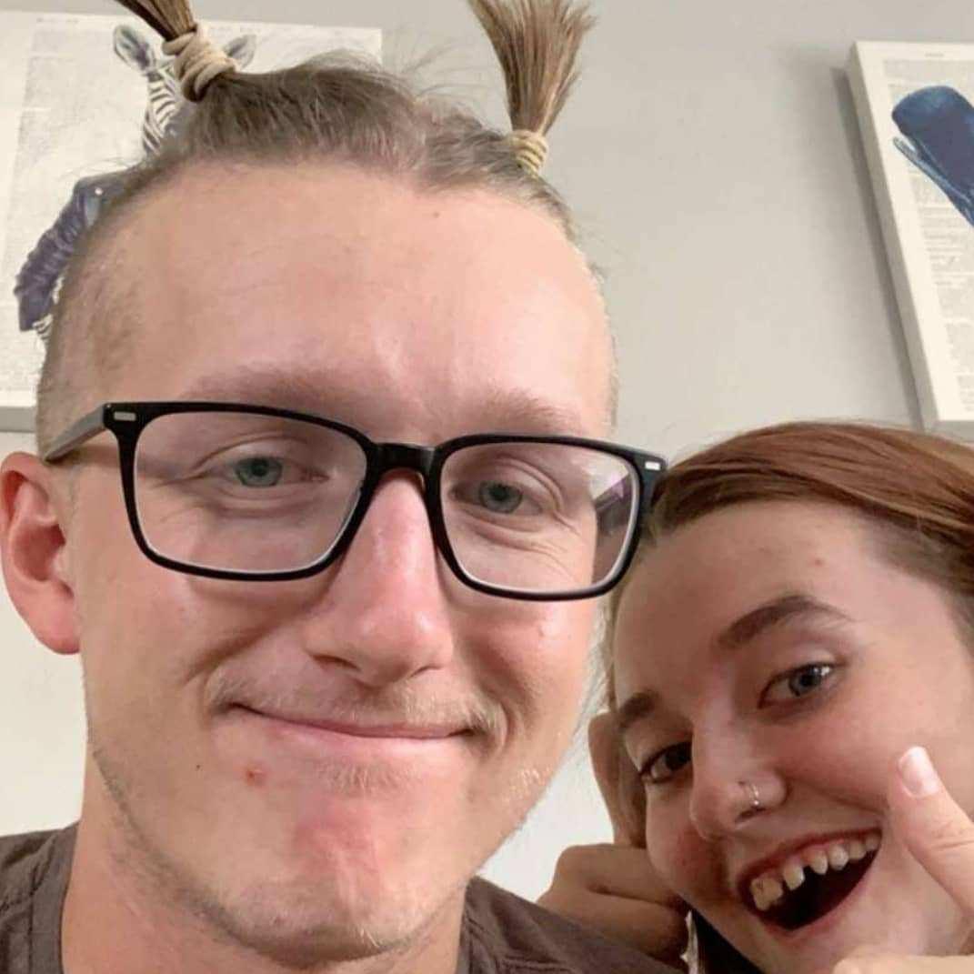 Someone was excited about putting my hair in pigtails