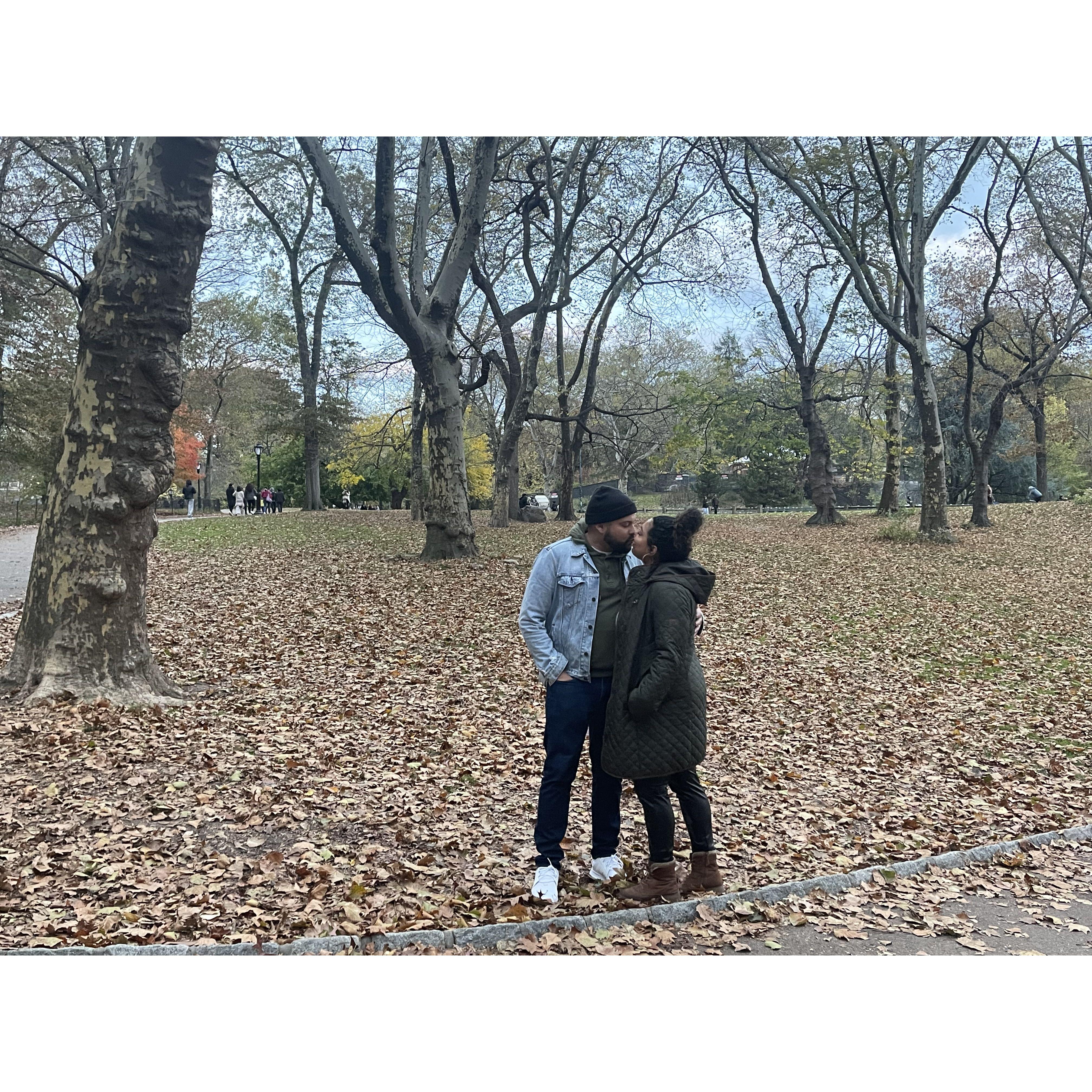 Anything more romantic than a stroll in Central Park?