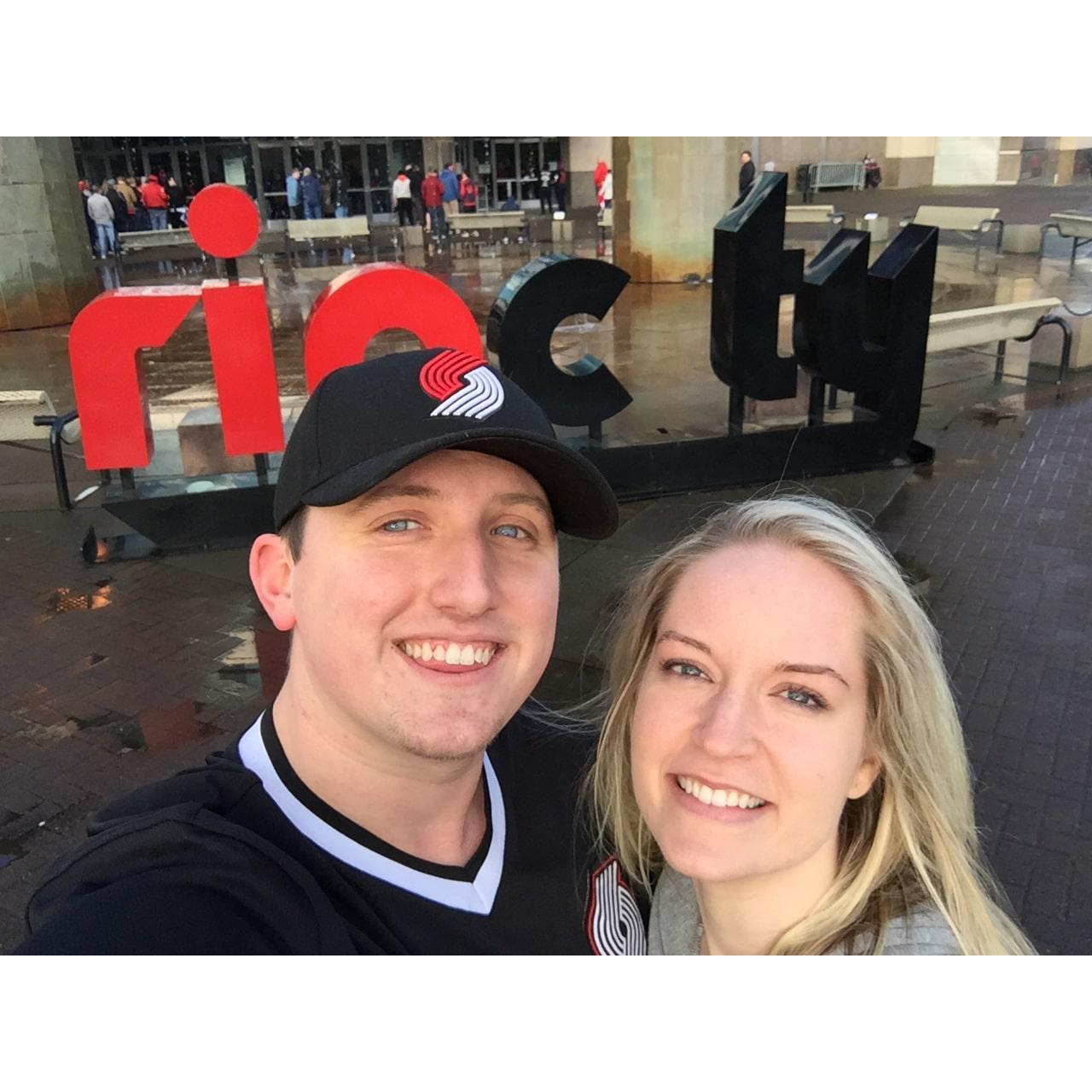 March 2020 - We saw the Portland Trailblazers for Ryan's birthday present.