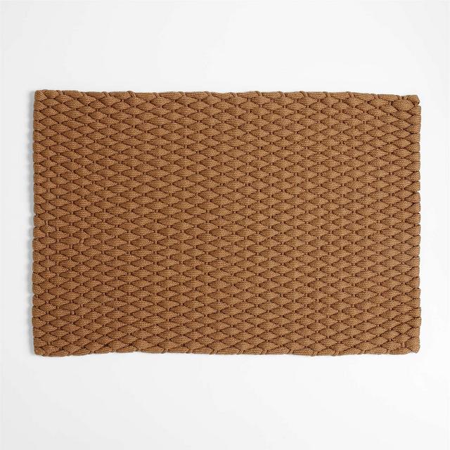 Chunky Woven Brulee Brown Indoor/Outdoor Doormat 24"x36"